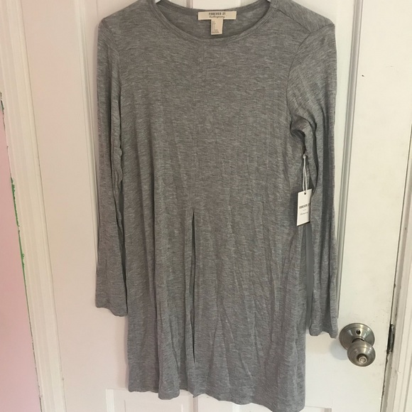 NWT Contemporary Grey T-Shirt Dress Forever21 Sz S - Picture 2 of 4